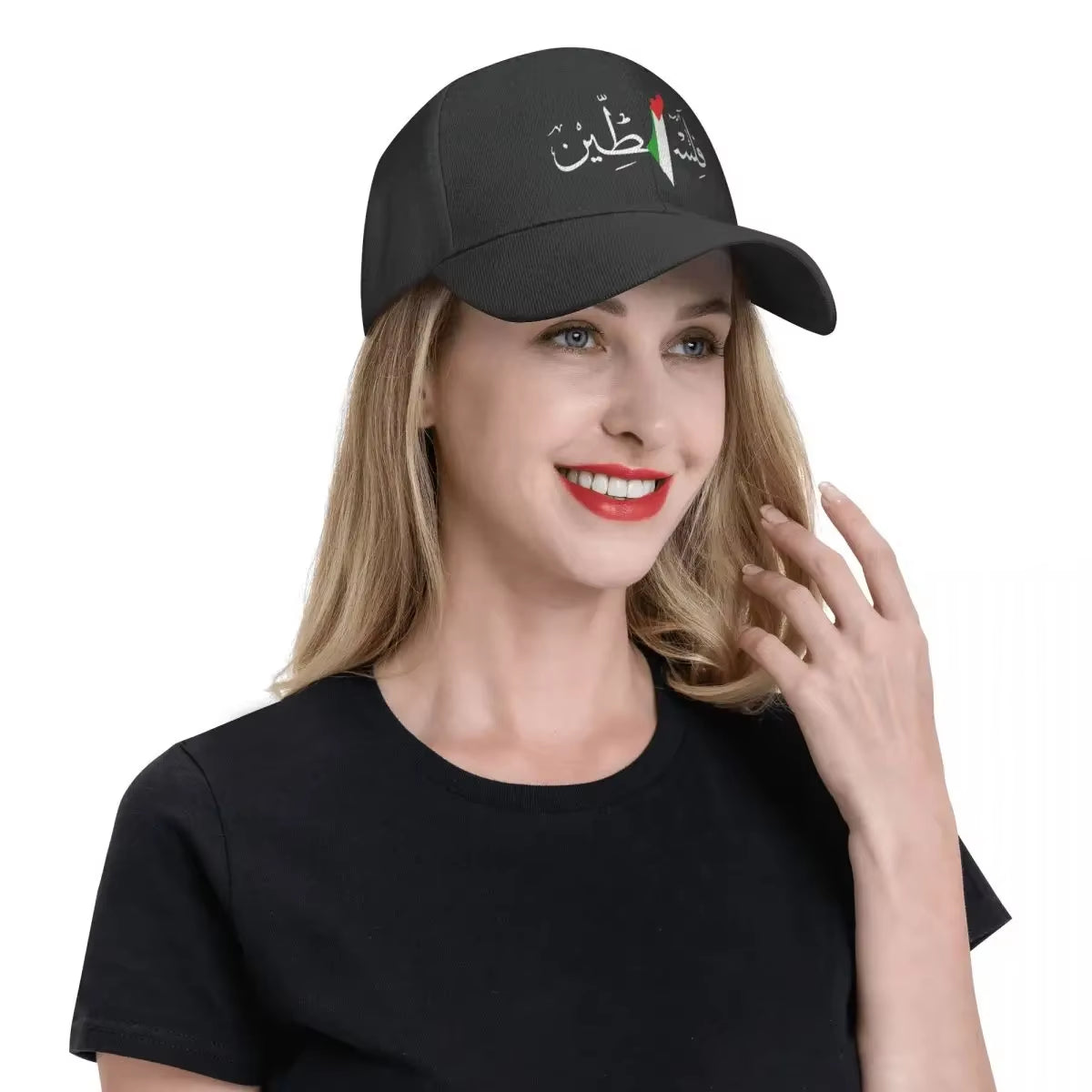 Palestine Arabic Calligraphy Name with Palestinian Flag Map Baseball Cap Hip Hop Men Women Adjustable Dad Hat Summer Hats