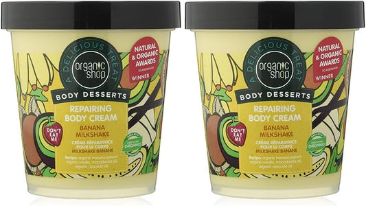 Body Dessert Banana Milkshake Repairing Body Cream, 450 Ml (Pack of 2)