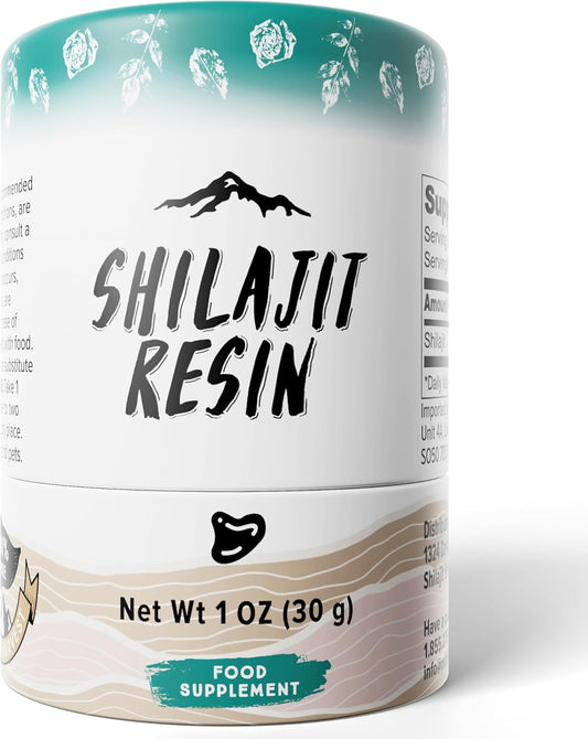 Resin - Pure Shilajit for Men & Women - Maximum Potency Shilajit Supplement with 85+ Trace Minerals & Fulvic Acid - Supports Energy, Metabolism & Immunity (30 Grams, 1 Pack)